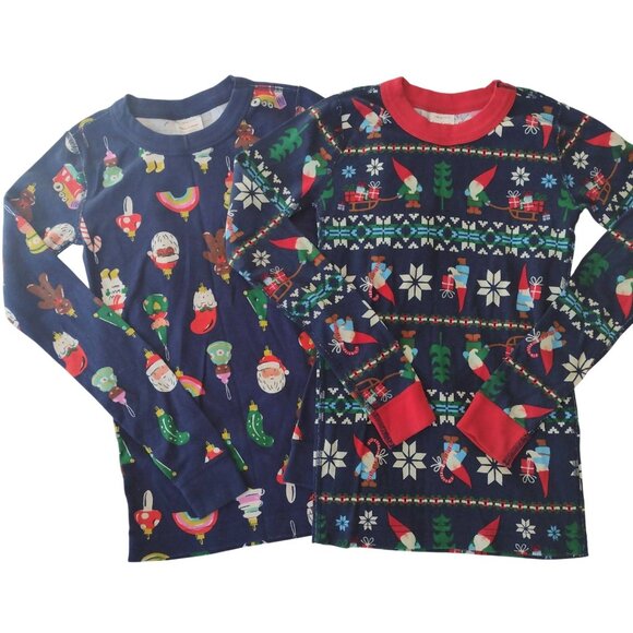 Hanna Andersson Other - Hanna Andersson Kids Christmas Pajama Tops 10 Set of 2 Organic Cotton Thermal